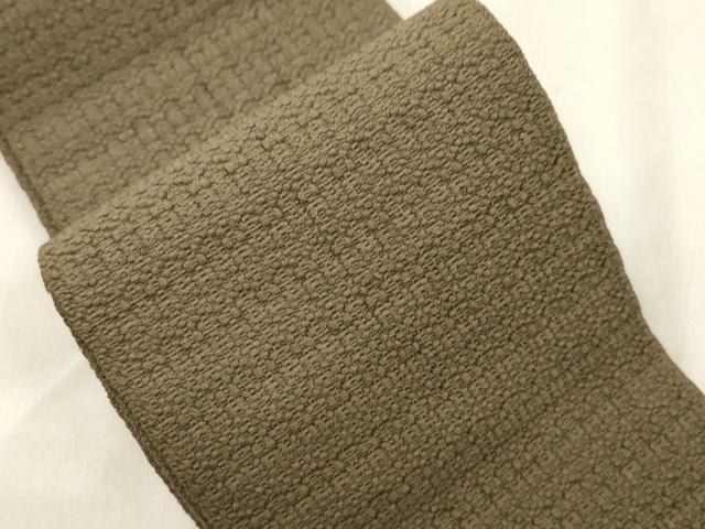 平和屋着物●男性　本場筑前博多織　角帯　媚茶色　正絹　逸品　CABM0541dy