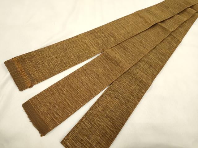 平和屋着物●男性　本場筑前博多織　角帯　霞文　証紙付き　正絹　逸品　CABM0542dy