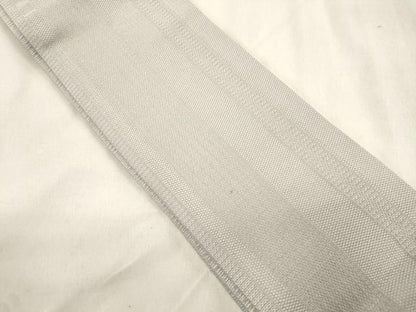 平和屋着物●男性　角帯　間道　白鼠色　荒川謹製　正絹　逸品　CABM0543dy