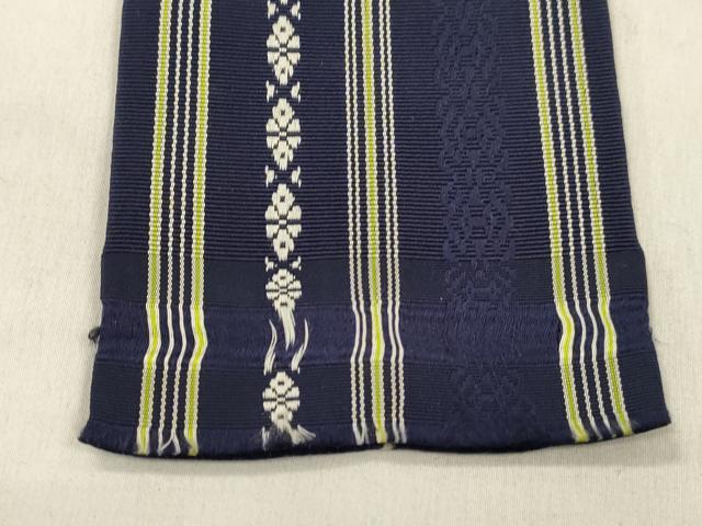 平和屋着物●男性　本場筑前博多織　角帯　献上　正絹　逸品　CABM0547dy