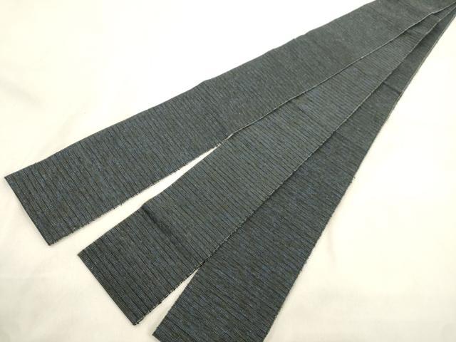 平和屋着物●男性　角帯　紬地　霞文　正絹　逸品　CABM0549dy