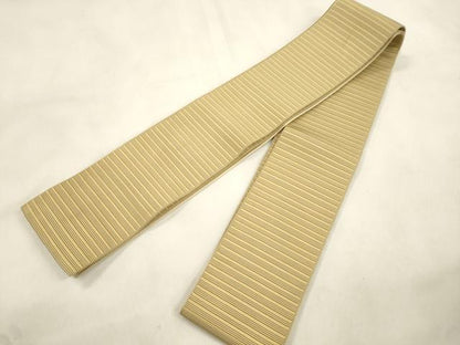 平和屋着物●男性　本場筑前博多織　両面　角帯　横段文　正絹　逸品　CABM0550dy