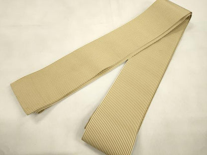 平和屋着物●男性　本場筑前博多織　両面　角帯　横段文　正絹　逸品　CABM0550dy