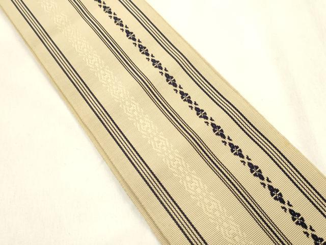 平和屋着物●男性　本場筑前博多織　角帯　献上　正絹　逸品　CABM0551dy