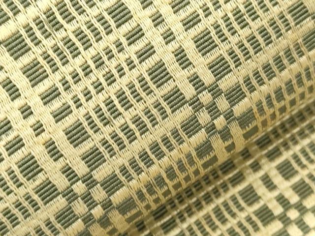 平和屋着物●男性　本場筑前博多織　角帯　幾何学文　正絹　逸品　CABM0554dy