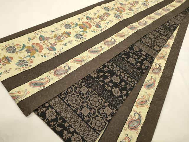 平和屋着物●両面　全通柄袋帯　更紗文　正絹　逸品　CABM0556dy