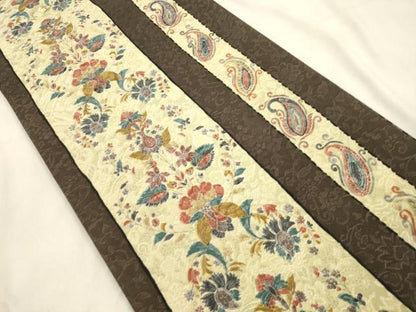 平和屋着物●両面　全通柄袋帯　更紗文　正絹　逸品　CABM0556dy