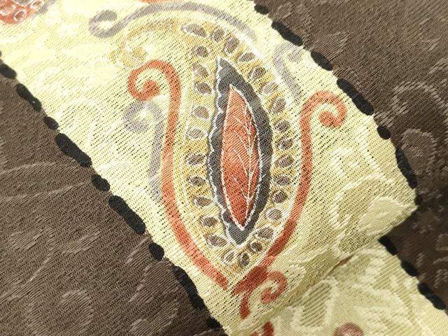 平和屋着物●両面　全通柄袋帯　更紗文　正絹　逸品　CABM0556dy
