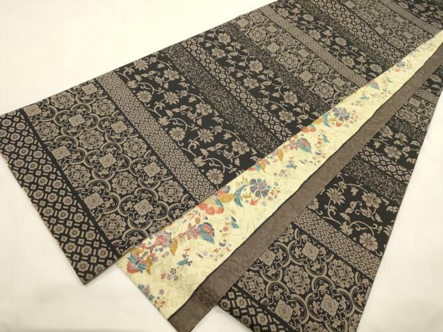 平和屋着物●両面　全通柄袋帯　更紗文　正絹　逸品　CABM0556dy