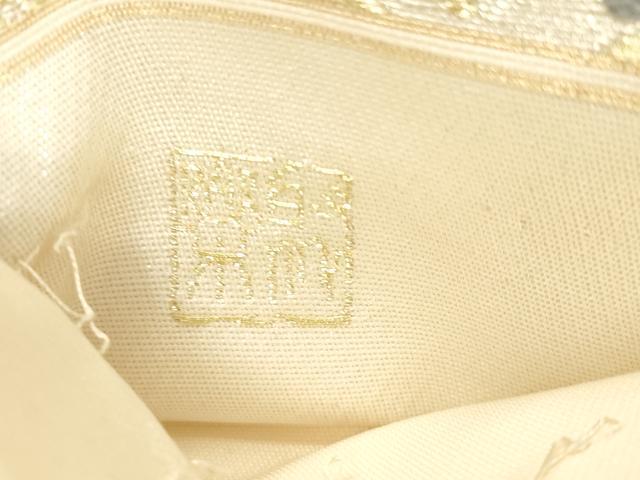 平和屋着物●西陣　京の名門　じゅらく謹製　帝王紫　六通柄袋帯　唐織　草花丸文　金銀糸　正絹　逸品　CABM0564dy