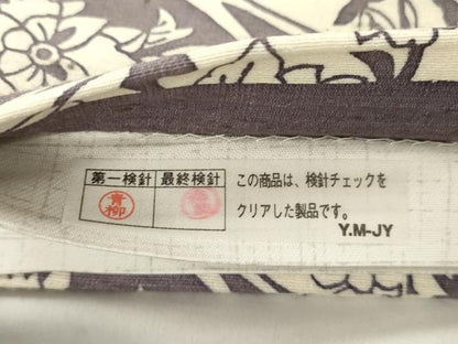平和屋着物●インド・アッサム　野蚕糸　手織　ムガシルク　全通柄袋帯　更紗文　反端付き　正絹　逸品　CABM0578dy