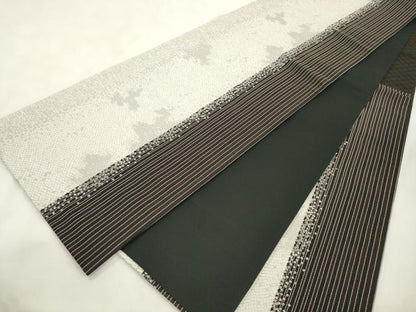 平和屋着物●六通柄袋帯　鹿の子文　正絹　逸品　CABM0588dy