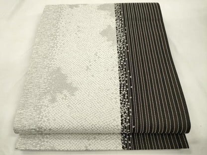 平和屋着物●六通柄袋帯　鹿の子文　正絹　逸品　CABM0588dy