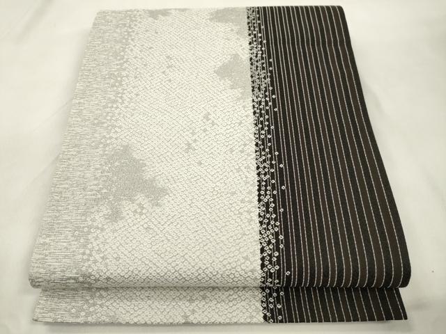 平和屋着物●六通柄袋帯　鹿の子文　正絹　逸品　CABM0588dy
