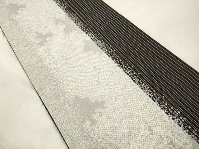 平和屋着物●六通柄袋帯　鹿の子文　正絹　逸品　CABM0588dy