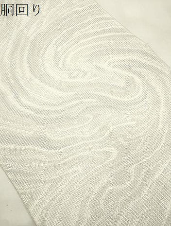平和屋着物●八寸名古屋帯　流水文　正絹　逸品　CABM0596dy