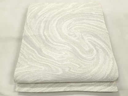 平和屋着物●八寸名古屋帯　流水文　正絹　逸品　CABM0596dy