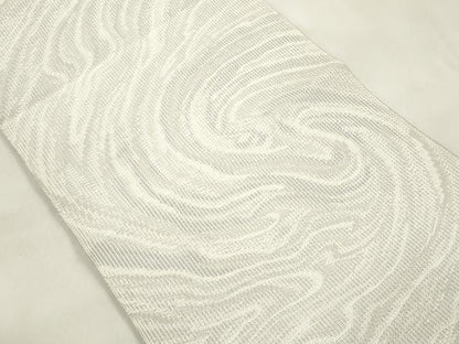平和屋着物●八寸名古屋帯　流水文　正絹　逸品　CABM0596dy