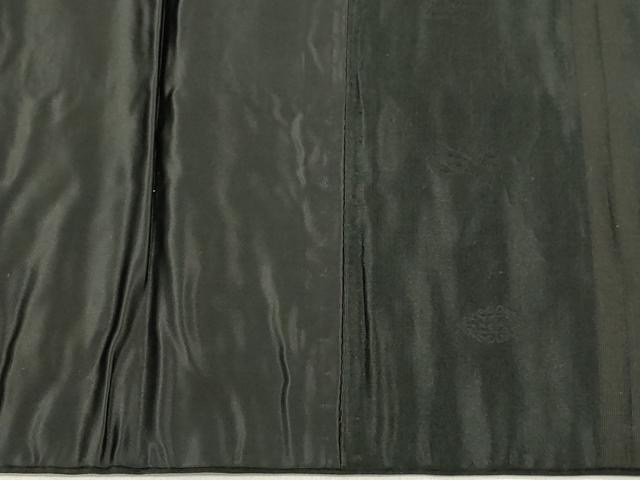 平和屋着物●アンティーク　大正ロマン　九寸名古屋帯　刺繍　エンゼルフィッシュ　黒地　金彩　正絹　逸品　CABM0611dy