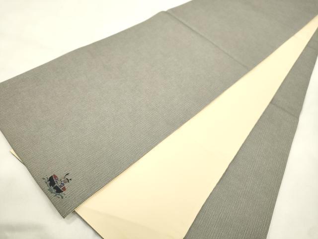 平和屋着物●両面　太鼓柄袋帯　鼓花文　金彩　正絹　逸品　未使用　CABM0627dy