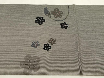 平和屋着物●両面　太鼓柄袋帯　鼓花文　金彩　正絹　逸品　未使用　CABM0627dy