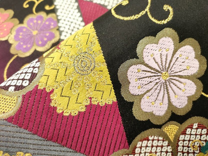 平和屋着物●六通柄袋帯　唐織　作家物　麗華　金銀糸　正絹　逸品　CABM0633dy