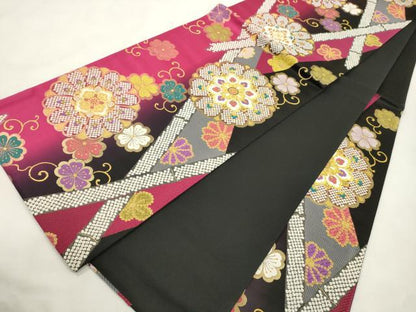 平和屋着物●六通柄袋帯　唐織　作家物　麗華　金銀糸　正絹　逸品　CABM0633dy