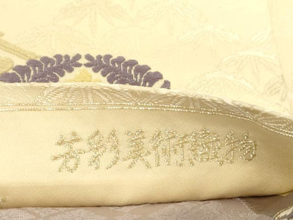 平和屋着物●両面　全通柄袋帯　総通唐織　芳彩美術織物謹製　万葉集　金銀糸　正絹　逸品　CABM0634dy