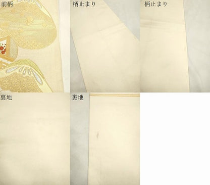 平和屋着物●西陣　川島織物　六通柄　本袋帯　松竹梅風景文　金銀糸　正絹　逸品　CABM0642dy