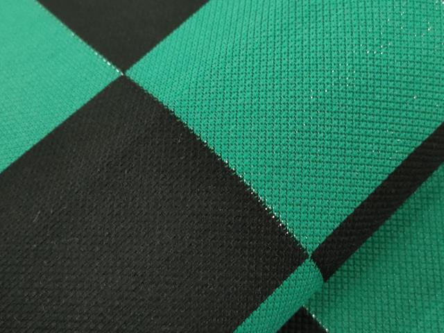平和屋着物●西陣　佐々木染織謹製　六通柄袋帯　市松文様　銀糸　証紙付き　逸品　未使用　CABM0643dy