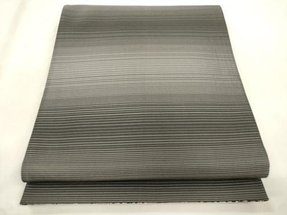 平和屋着物●両面　全通柄袋帯　幾何学文　金糸　正絹　逸品　CABM0653dy