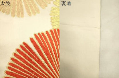 平和屋着物●西陣　川島織物　六通柄　本袋帯　松葉文　金糸　正絹　逸品　CABM0655dy
