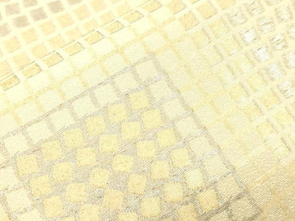 平和屋着物●両面　六通柄袋帯　幾何学文　金銀糸　正絹　逸品　CABM0664dy