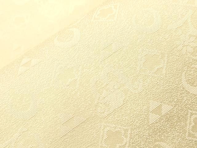 平和屋着物●両面　六通柄袋帯　幾何学文　金銀糸　正絹　逸品　CABM0664dy