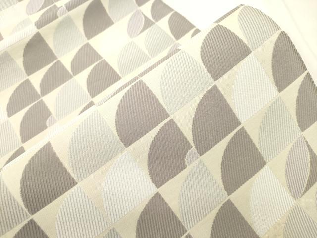 平和屋着物●六通柄袋帯　幾何学文　正絹　逸品　CABM0674dy