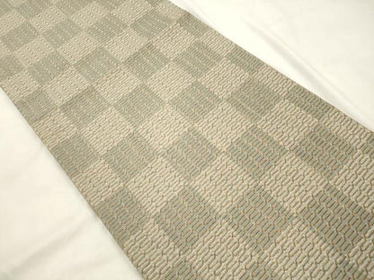 平和屋着物●両面　全通柄袋帯　更紗横段文　正絹　逸品　CABM0703dy