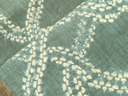 平和屋着物●九寸名古屋帯　紬地　絞り　幾何学文　正絹　逸品　CABM0710dy