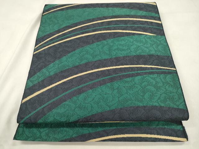 平和屋着物●八寸名古屋帯　幾何学文　正絹　逸品　CABM0727dy