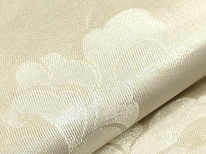 平和屋着物●ジャパンオートクチュール　渡辺雪三郎　六通柄袋帯　草花文　金銀彩　引箔　正絹　逸品　CABM0737dy