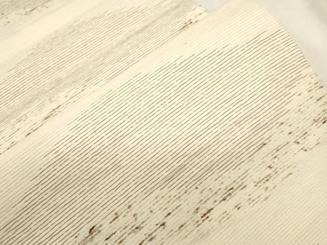 平和屋着物●六通柄袋帯　ぜんまい紬　霞文　正絹　逸品　CABM0738dy
