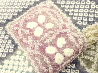 平和屋着物●名門　藤娘きぬたや・総絞り　九寸名古屋帯　短冊重ね文　正絹　逸品　CABM0752dy