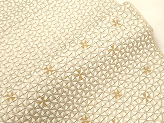 平和屋着物●八寸名古屋帯　幾何学文　正絹　逸品　CABM0753dy