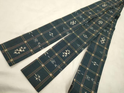平和屋着物●男性　角帯　琉球絣文様　正絹　逸品　CABM0759dy