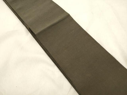 平和屋着物●男性　爪掻き本綴れ　角帯　涅色　正絹　逸品　CABM0761dy