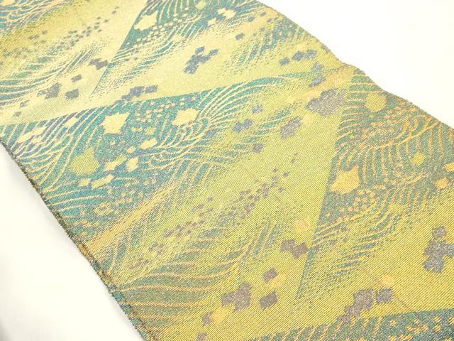 平和屋着物●織の宝石・ダイヤモンドカット　賑具瑠佐波理　袋帯　流水箔散らし文　納経切金糸　正絹　逸品　CABM0777dy