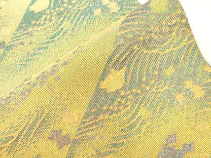平和屋着物●織の宝石・ダイヤモンドカット　賑具瑠佐波理　袋帯　流水箔散らし文　納経切金糸　正絹　逸品　CABM0777dy