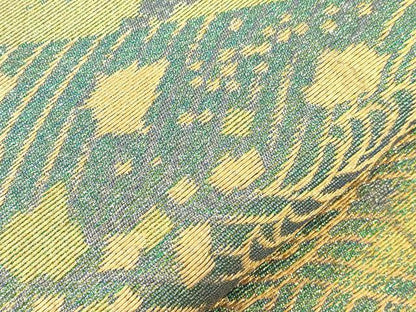 平和屋着物●織の宝石・ダイヤモンドカット　賑具瑠佐波理　袋帯　流水箔散らし文　納経切金糸　正絹　逸品　CABM0777dy