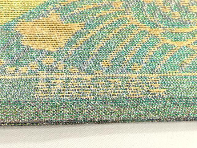 平和屋着物●織の宝石・ダイヤモンドカット　賑具瑠佐波理　袋帯　流水箔散らし文　納経切金糸　正絹　逸品　CABM0777dy