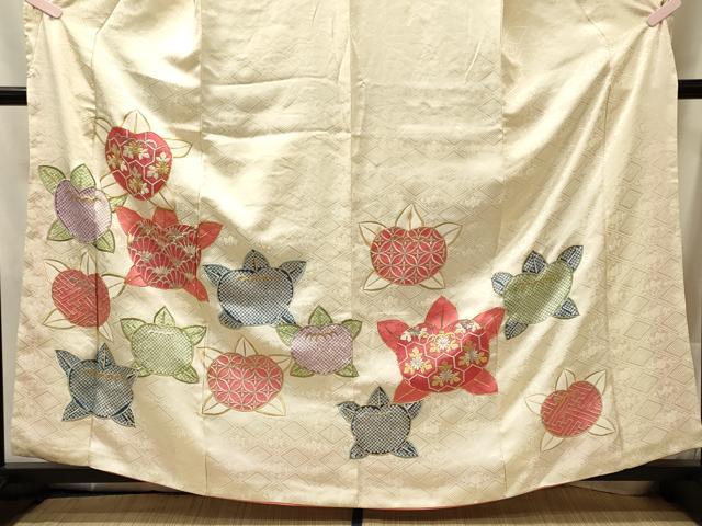 平和屋着物■豪華振袖　刺繍　吉祥花文　金銀糸　正絹　逸品　CABM0804oy