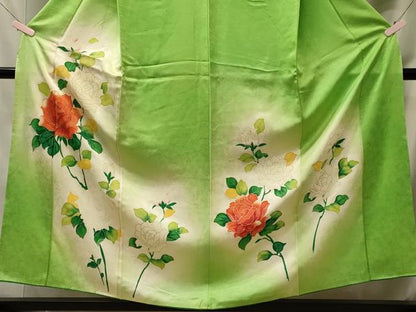 平和屋着物■訪問着　枝花文　暈し染め　金彩　正絹　逸品　CABM0805oy